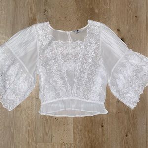 Boho style white shirt